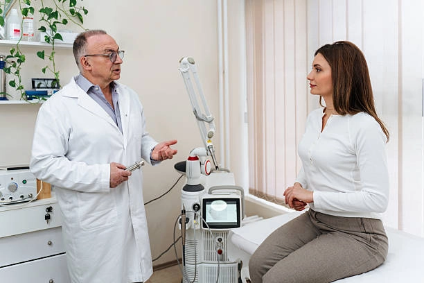 woman communicating with doctors