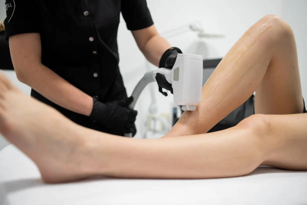 woman undergoing hair removal