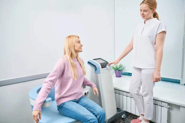 woman experiencing the device