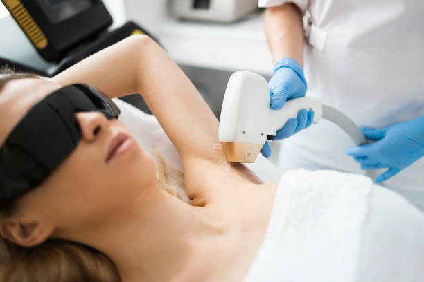Armpit laser hair removal process