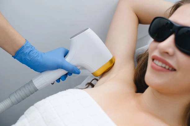 Axillary hair removal in woman