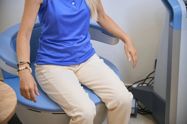 a woman undergoing pelvic floor therapy