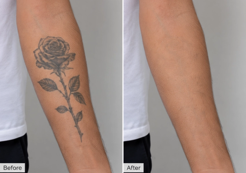 arm before and after comparison
