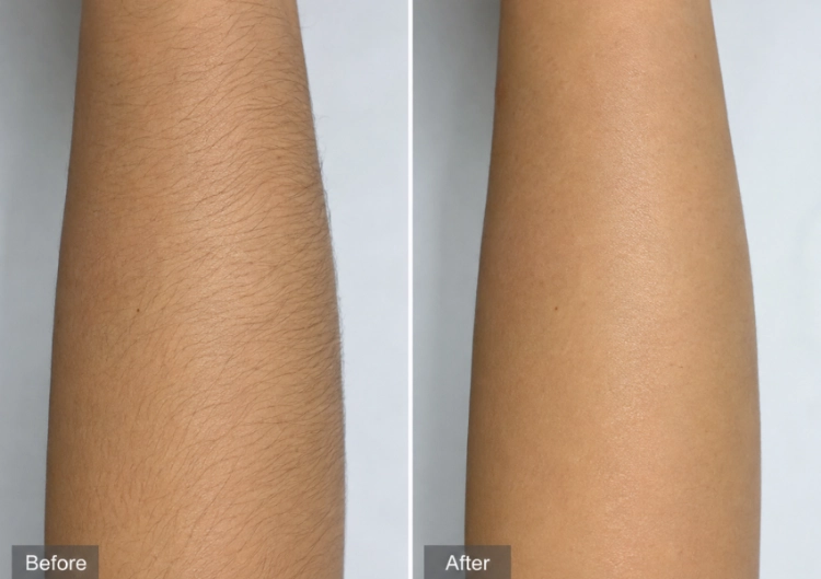 forearm before and after comparison