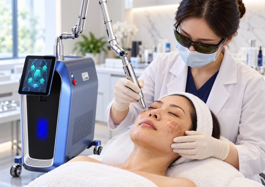 a woman using DEPELITE