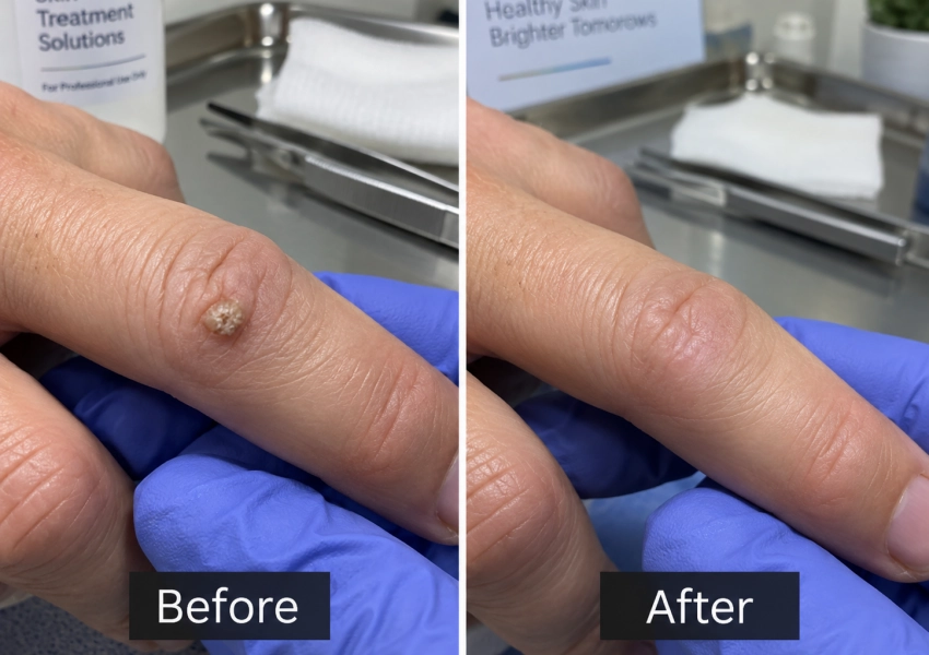 before and after comparison of fingers